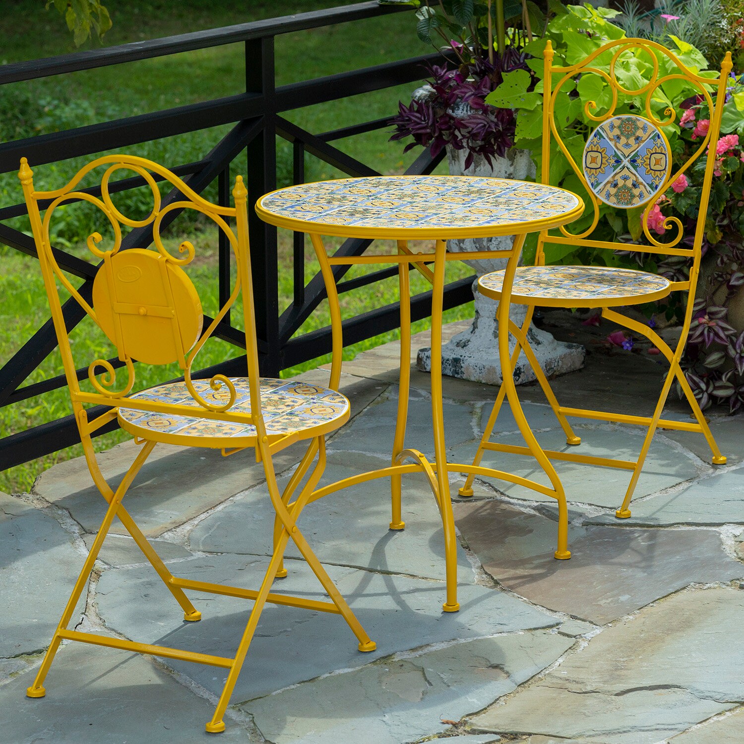Mosaic Bistro Set los Angeles Ii Etsy
