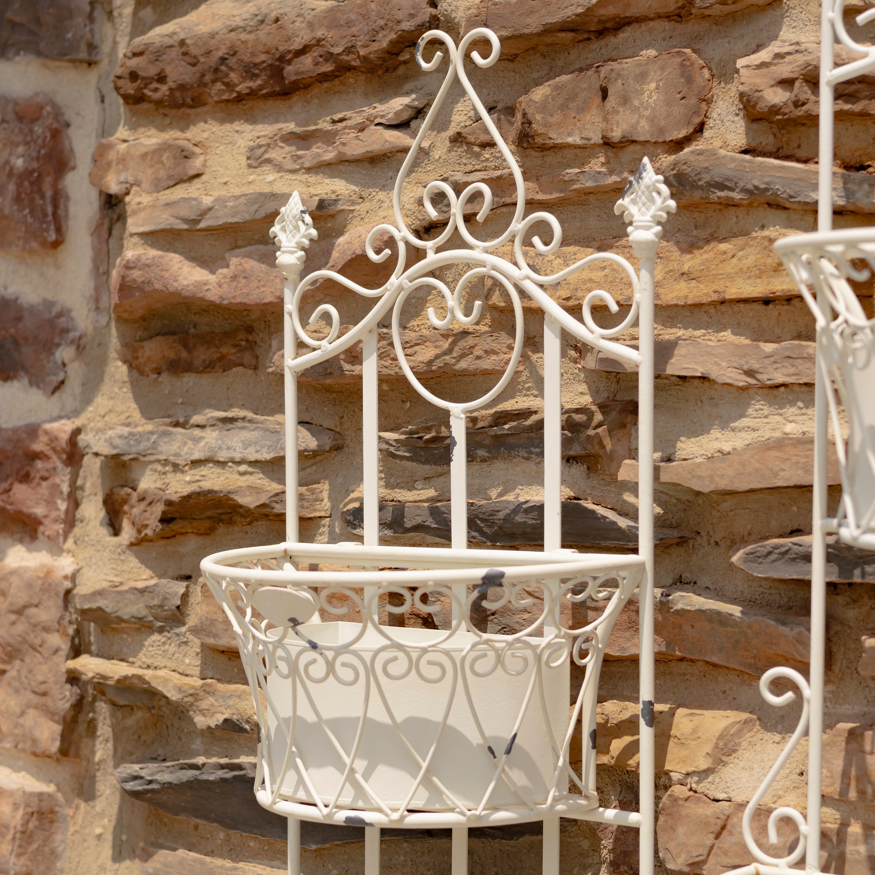 Set of 2 Dual Wall Planters With Removable Baskets "london 1820" in ...
