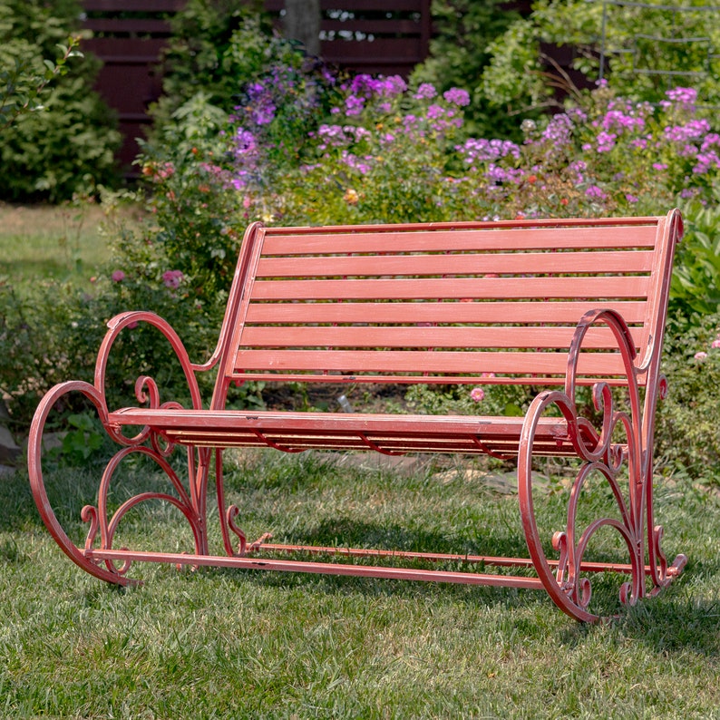 Standing Rocking Bench Iron Rocking Bench and Chair