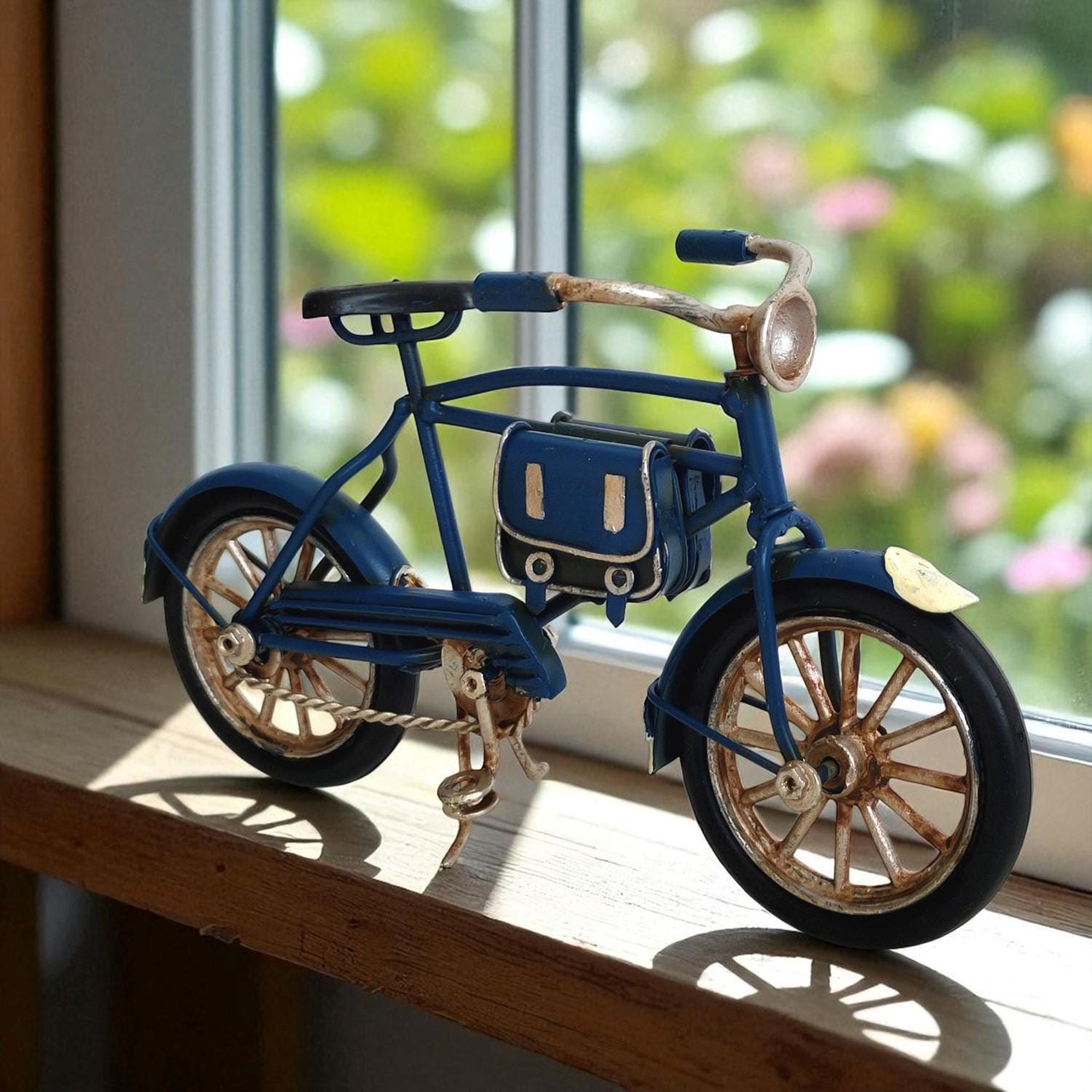 Vintage Bicycle Décor — Antique White, Green or Navy Blue Iron