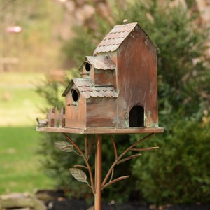 Country Style Iron Birdhouse Stakes Multiple Options afbeelding 5