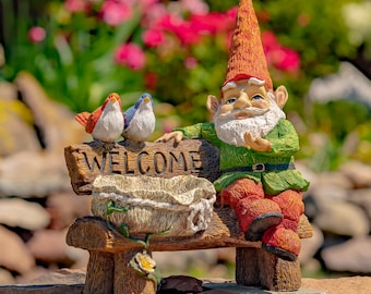 Classic Spring Gnome Garden Statue in Assorted Styles