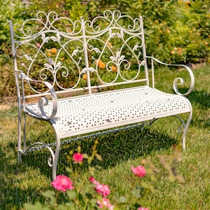 Iron Garden Bench and/or Chair- Individual or Set