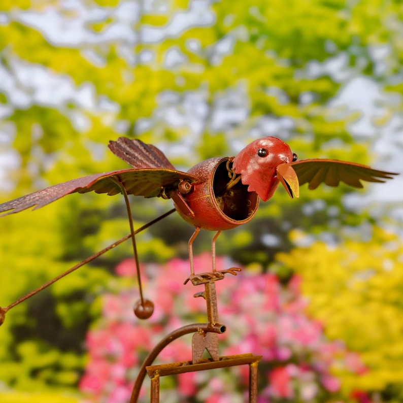 6 Assorted Colorful Metal Rocking Bird Garden Stakes - Etsy