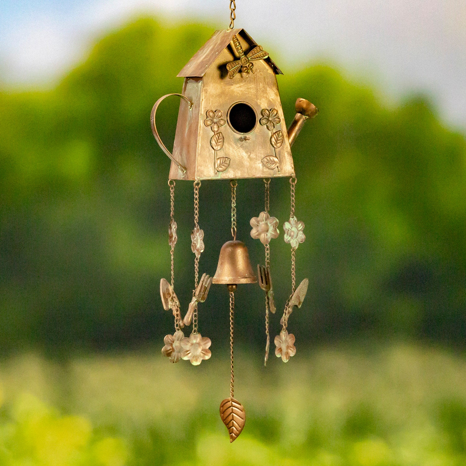 Bongwell – carillon éolien en cuivre Antique feng shui, carillon de jardin  en métal, ornement suspendu, décoration
