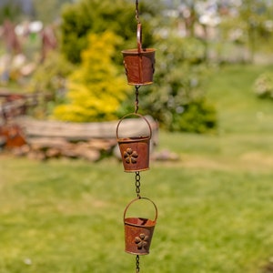 78&quot; Long Bucket Rain Chain