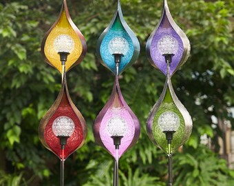 Fall solar cheap garden stakes