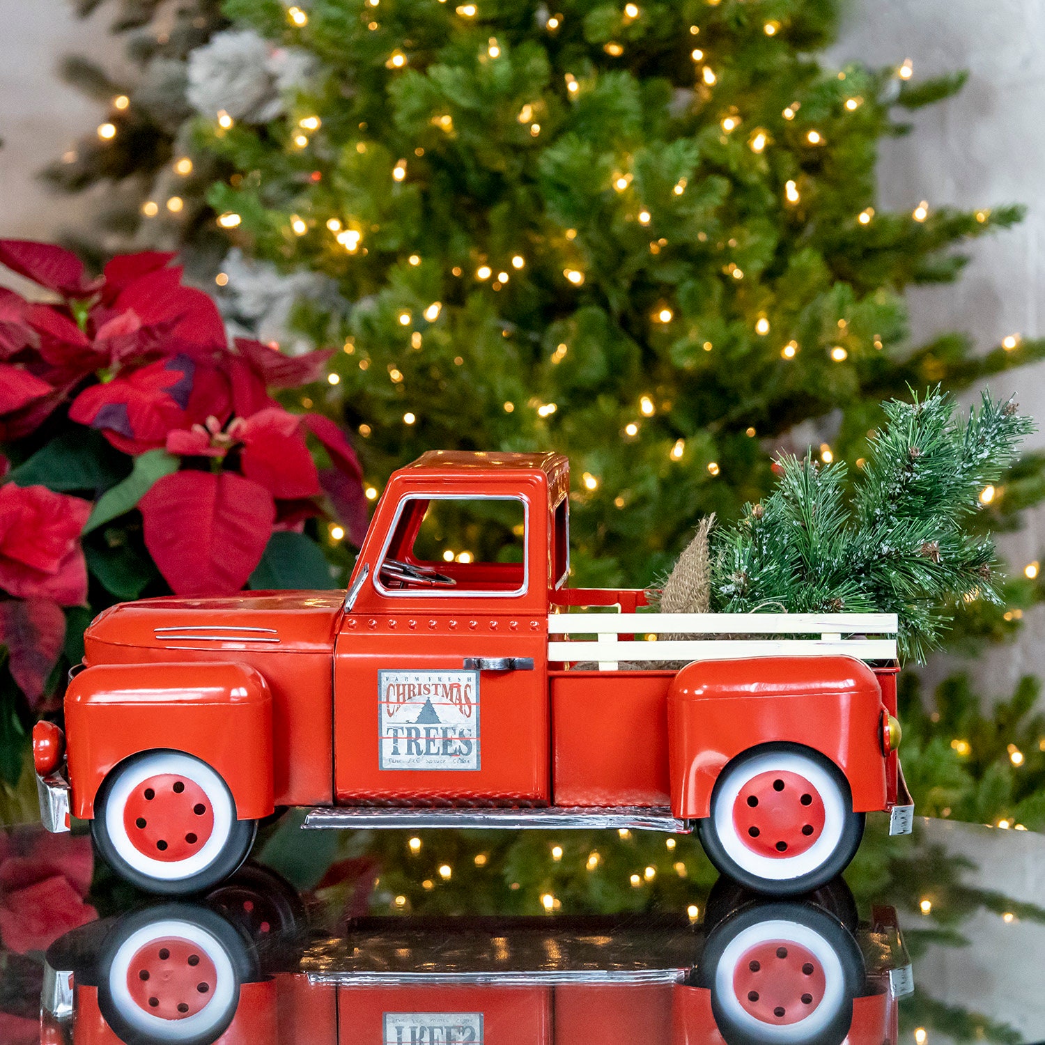 12 Inch Red Metal Truck Decoration - Etsy