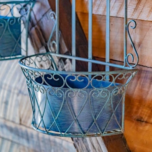 Set of 2 Dual Wall Planters With Removable Baskets "london 1820" in ...