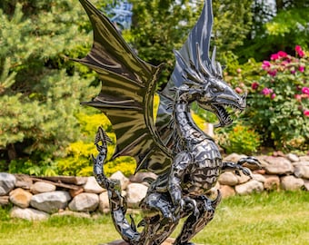 Metal Dragon Statue "Tarragon"