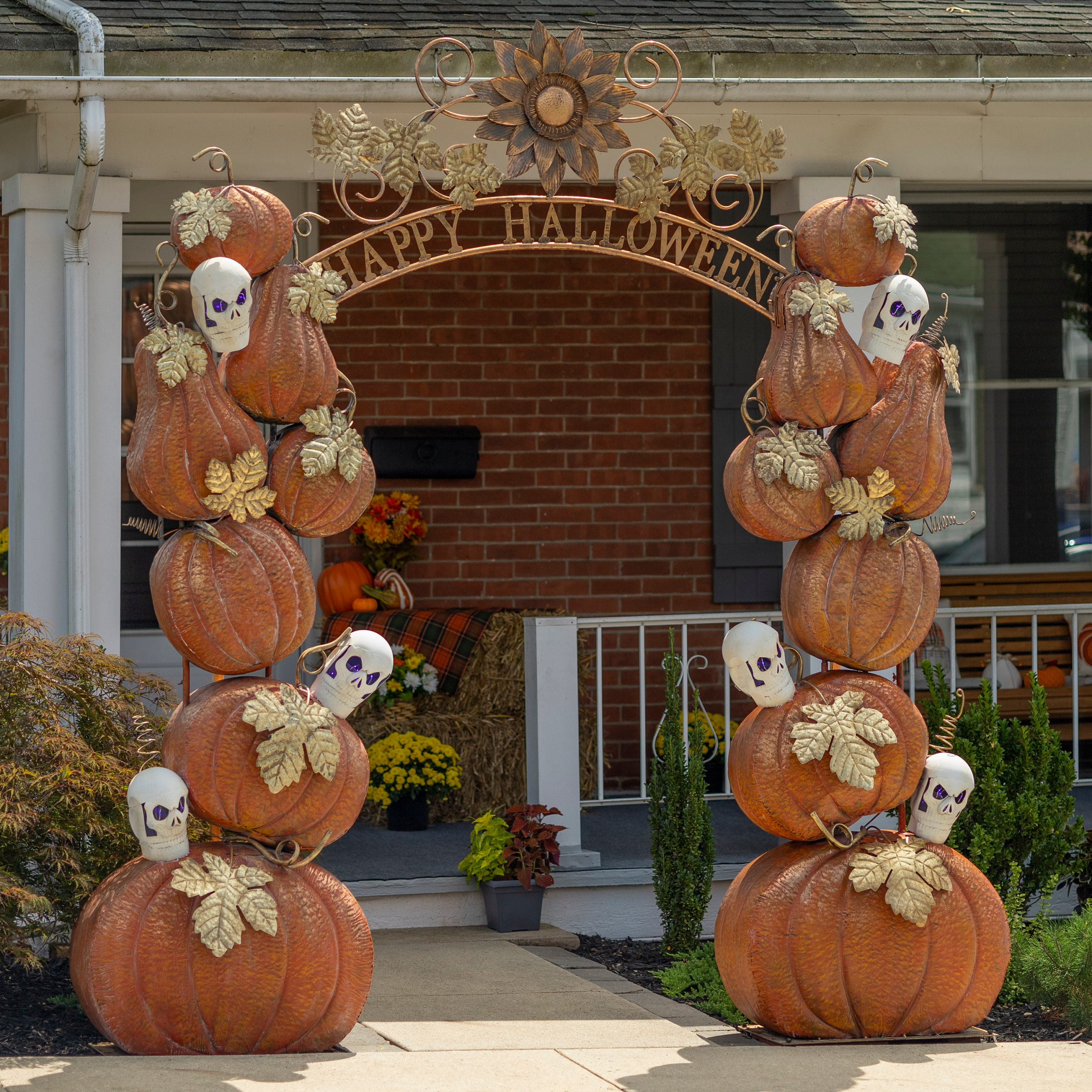 Large happy Halloween Arch With Pumpkins and - Etsy