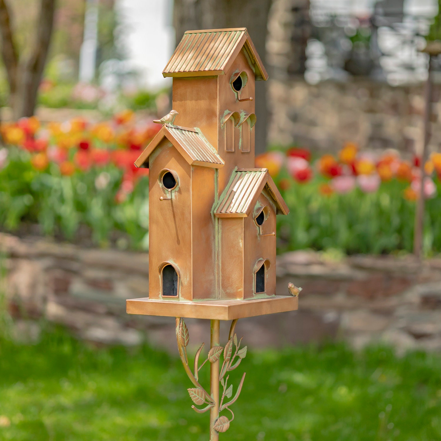 Condo Birdhouse Stake lambertville 2 Color Etsy