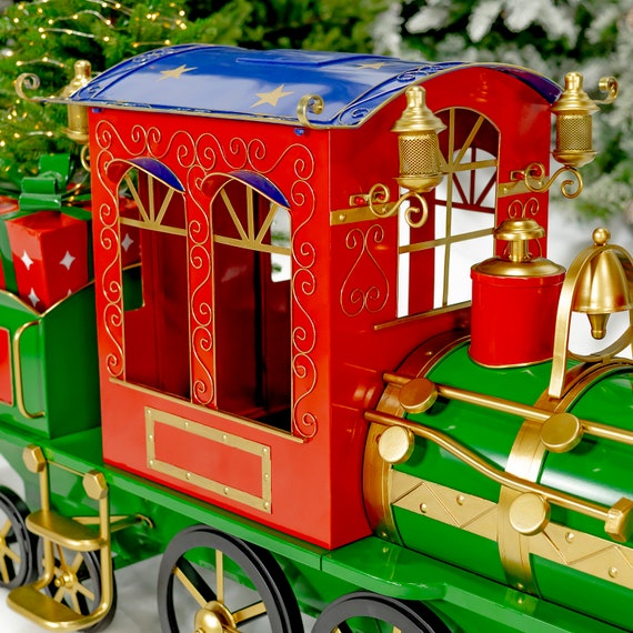 Medium Metal Christmas Train Commercial Decoration Etsy