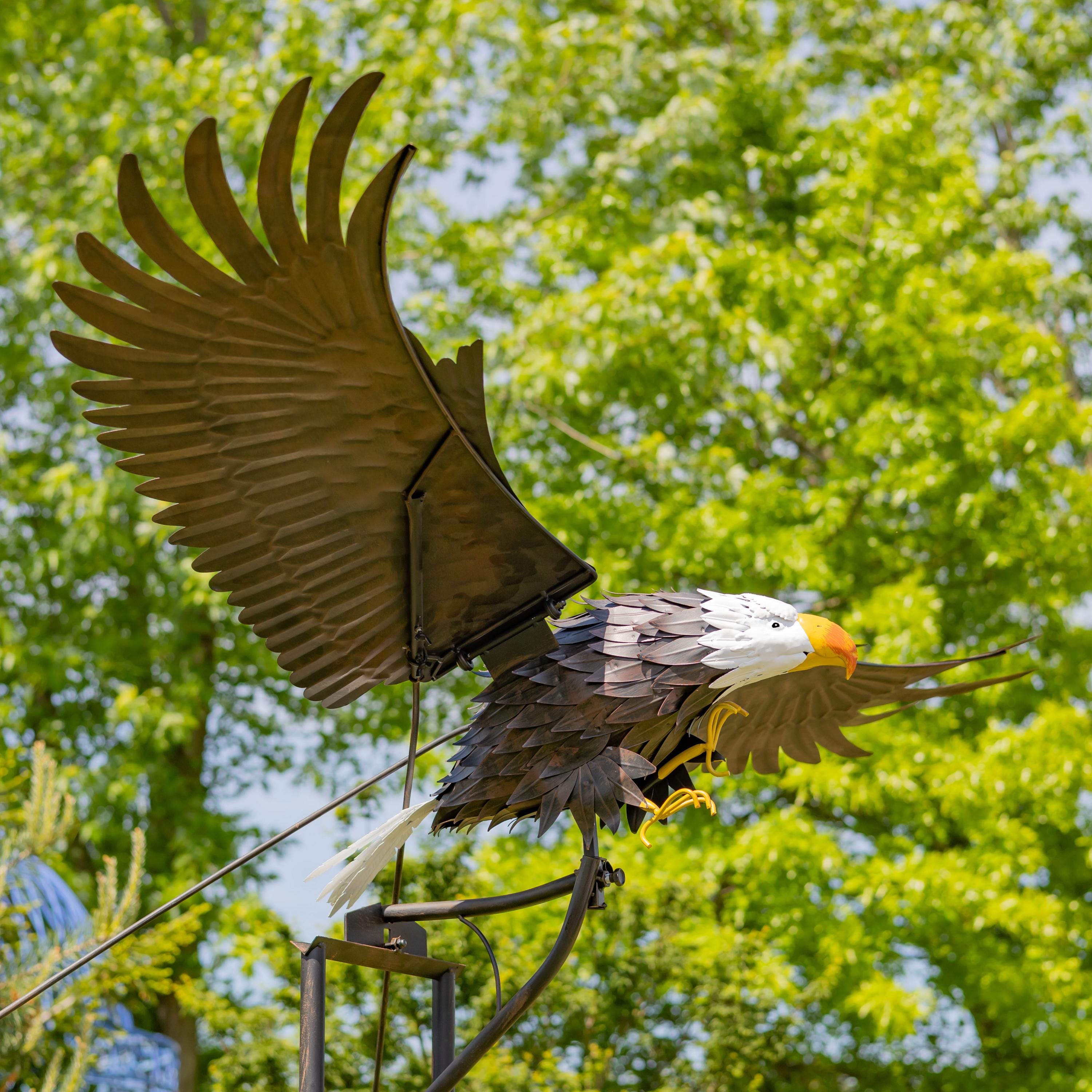 Scout- Tall XL Bald Eagle Iron Rocking Stake - Etsy