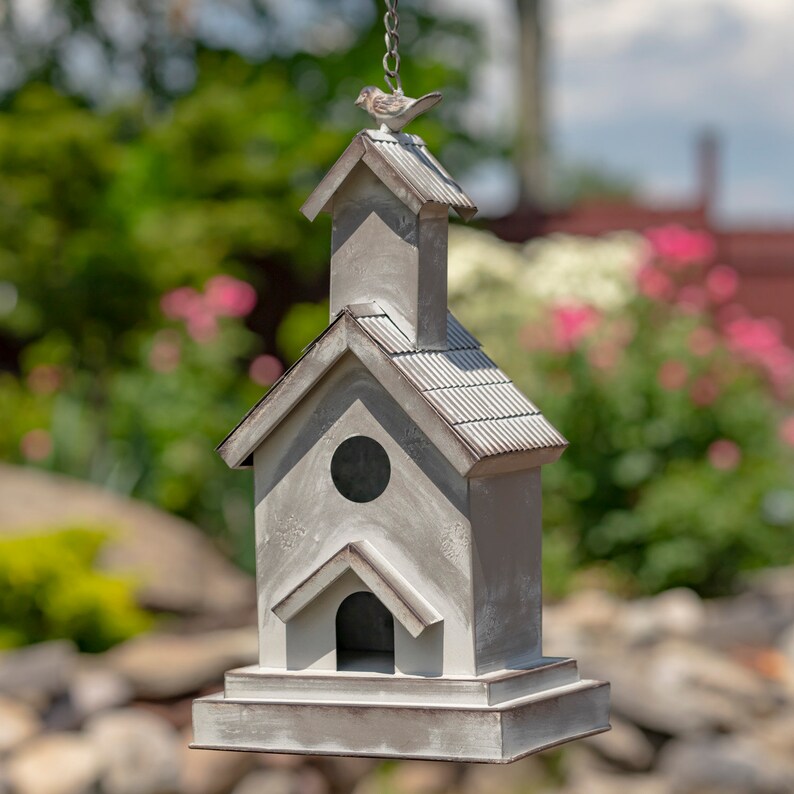 Hanging Galvanized Birdhouses 6 Styles Available Etsy