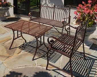 Iron Three Piece Patio Set-or-Individual Pieces