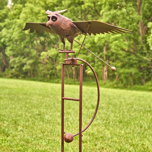 Large Iron Rocking Owl - 2 Color Options