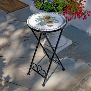 Small Mosaic Folding Accent Table "Odessa"