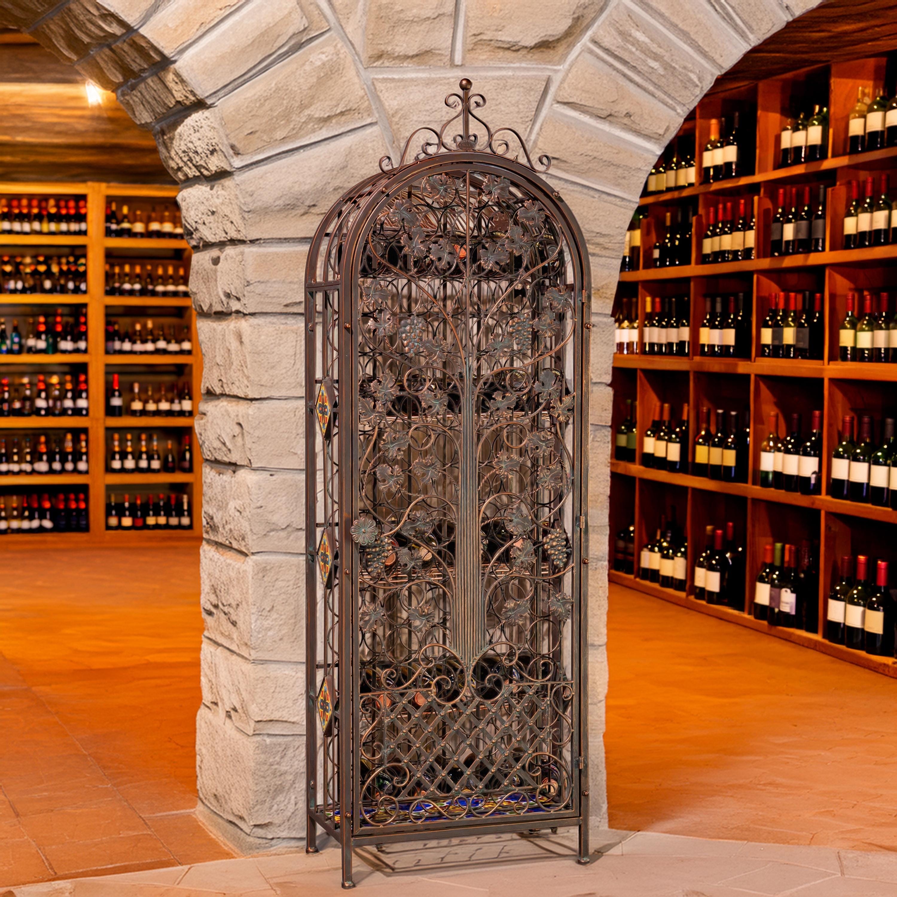 ハンドペイント ボトルキャビネット ワイン アンティーク Spanish Wine Cabinet - Etsy