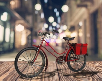 Modèles de bicyclettes décoratifs en métal - 3 couleurs disponibles