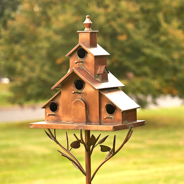 Church Style Iron Birdhouse Stake "Dublin"