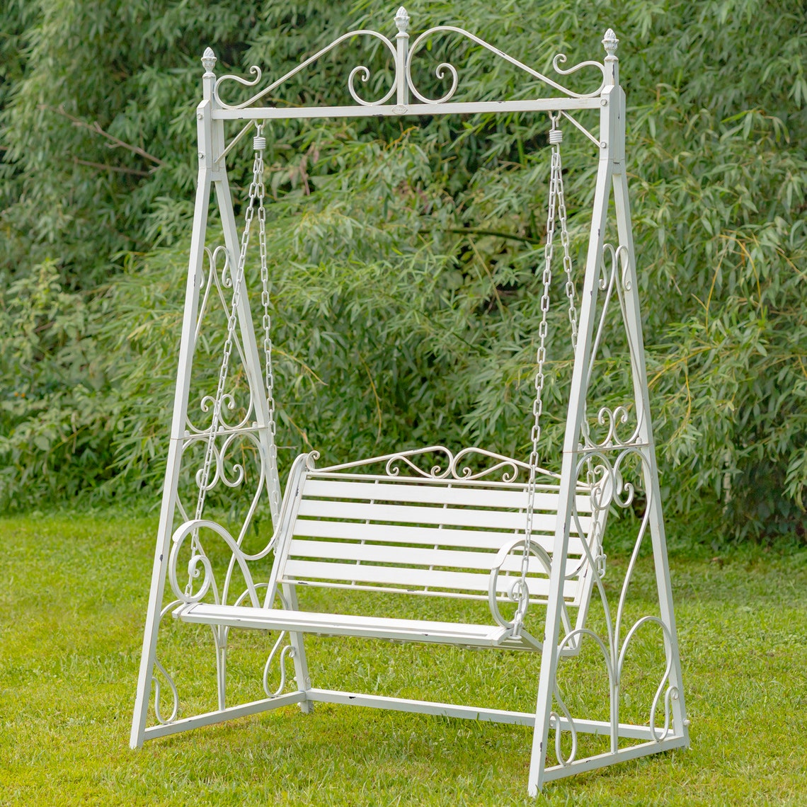 Iron Swing Bench monte Carlo 2 Color Options Etsy