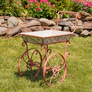 Garden Flower Cart "London 1820" with Handle & Wheels