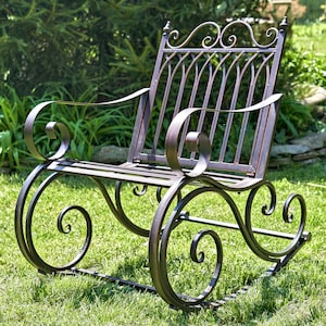 Iron Rocking Garden Arm Chair- 2 Colors Available