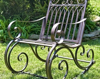 Iron Rocking Garden Arm Chair- 2 Colors Available