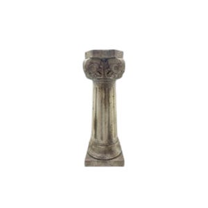 23" Tall Classical Column-Style Pedestal/Plant Stand in Antique Grey Brown