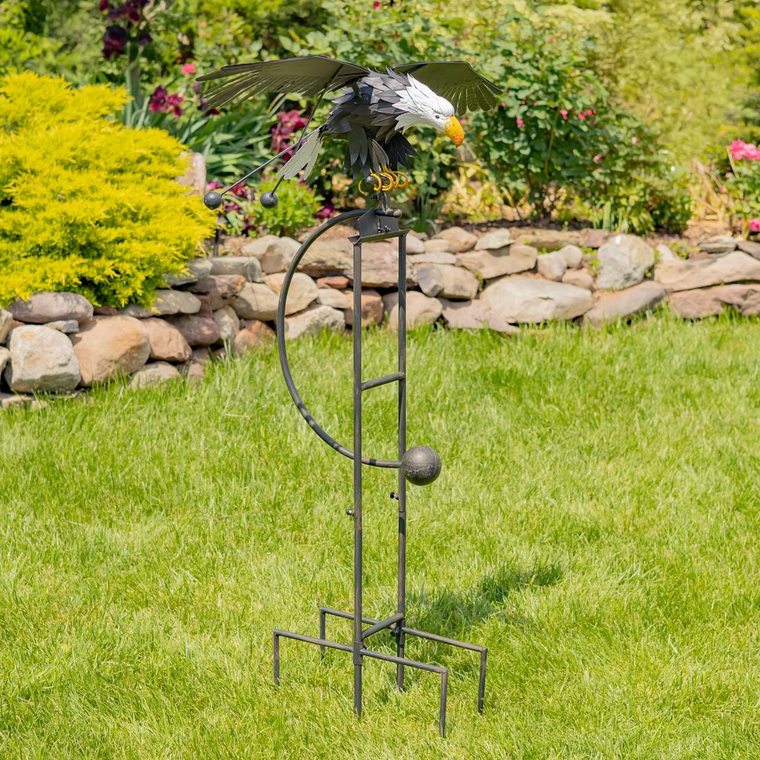 Dyami- Tall Medium Metal Bald Eagle Rocking Stake - Etsy