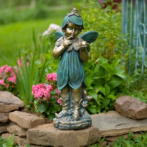 27&quot; Tall Fairy with Snail &quot;Lilac&quot;