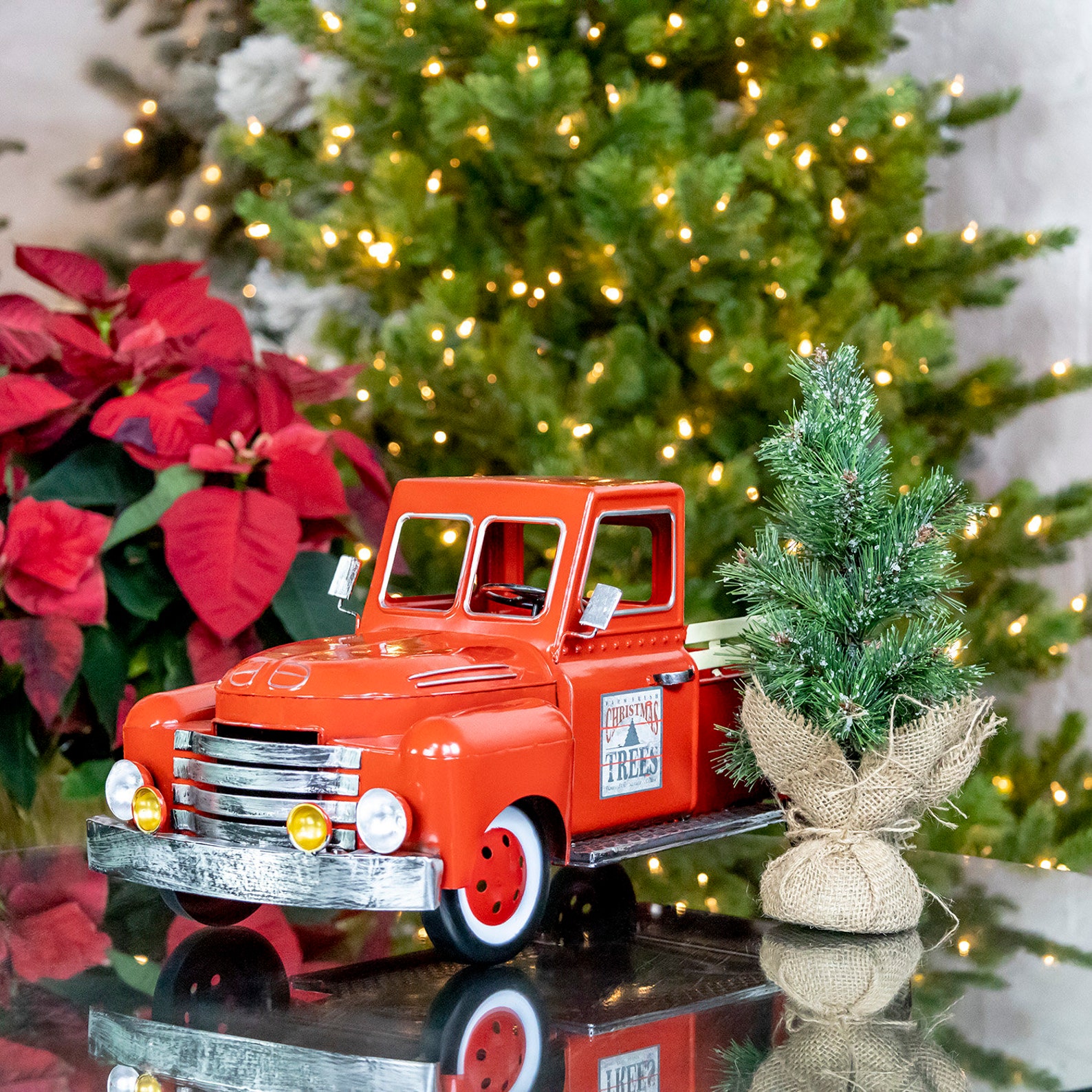 12 Inch Red Metal Truck Decoration - Etsy