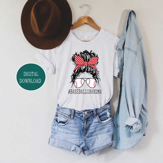 Baseball Grandmother Shirt Design Sports Shirt Design Etsy