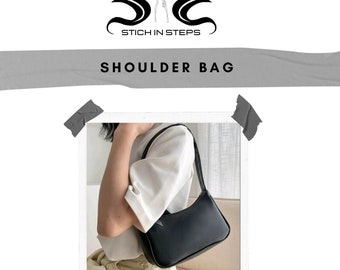 Shoulder bag, simple digital sewing pattern, PDF, digital download, full  detailed instructions, crossbody bag