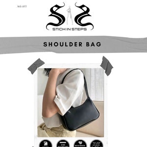 Shoulder bag, simple digital sewing pattern, PDF, digital download, full  detailed instructions, crossbody bag