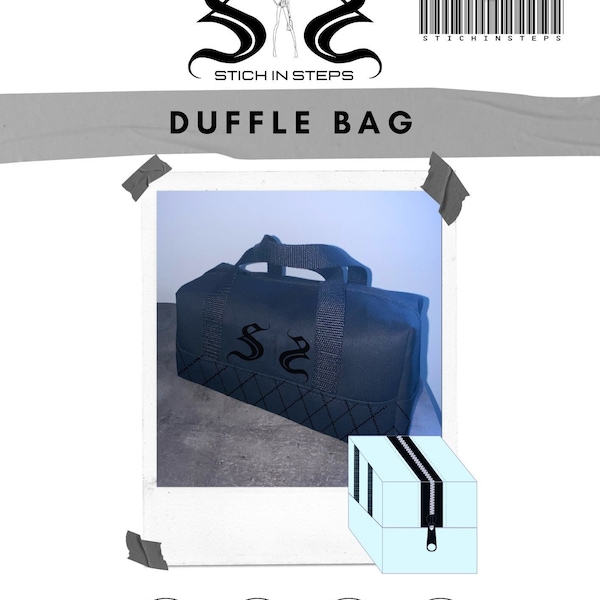 Duffle bag, simple digital sewing pattern, PDF, digital download, full detailed instructions Environment conscious, great for beginners Y2K
