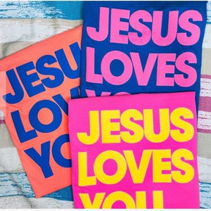 Jesus Loves You Puff Ink Tshirt