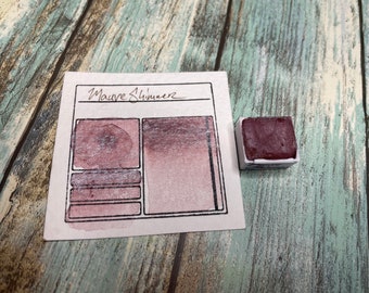 Mauve Shimmer Handmade Watercolor - Half Pan