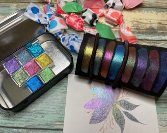 Multichrome homemade watercolor set