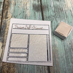 Titanium Buff Shimmer Handmade Watercolor - Half Pan