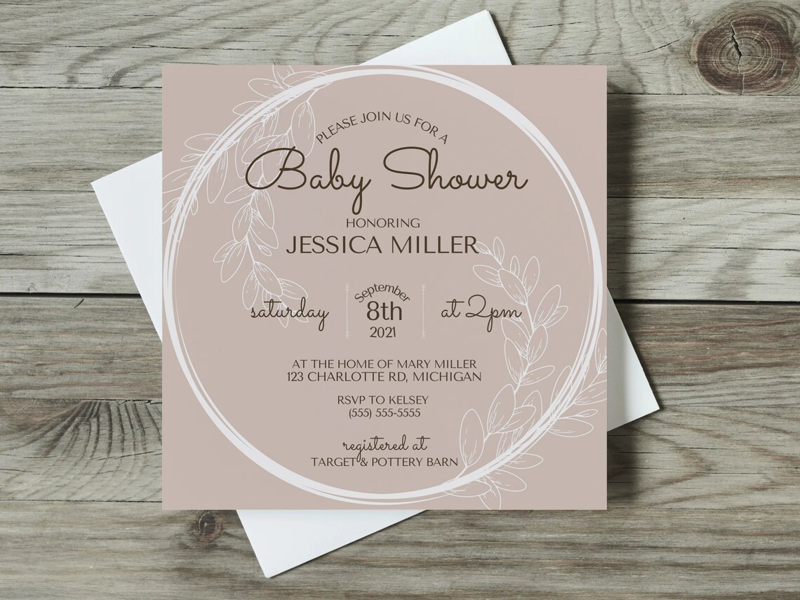 Baby Shower Invitation Digital Template Download CANVA Etsy.de