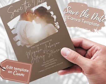 Save The Date | Digital Template Download | CANVA TEMPLATE | Customized Invitation | Custom Save The Date | Wedding