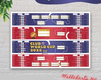 Póster del estadio y gráfico mural de la Copa Mundial de Clubes de la FIFA 2025: Múltiples zonas horarias (descarga digital)
