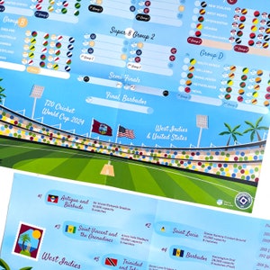 T20 Cricket World Cup 2024 A3 Wallchart