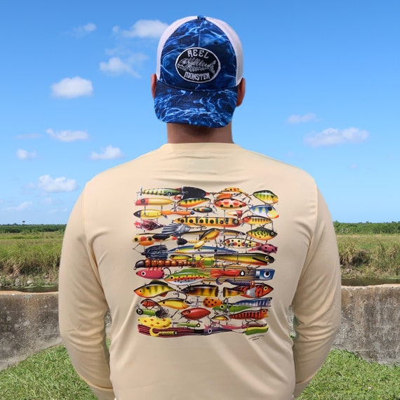 Reel Monster© Fishing Lure Tshirt Bass Fishing Tee Fisherman Gift