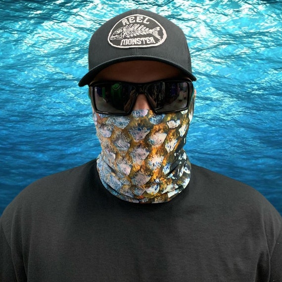 Face Armor© Fish Scale Neck Gaiter Fishing Lover Gift Outdoor Accessory  Fishing Gear Apparel Deep Sea Fishing Gear Saltwater Fishing Apparel 
