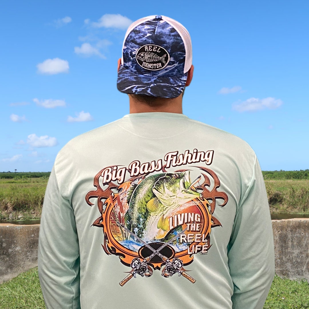 Reel Monster© Living the Reel Life Fishing T-shirt Fisherman Shirt