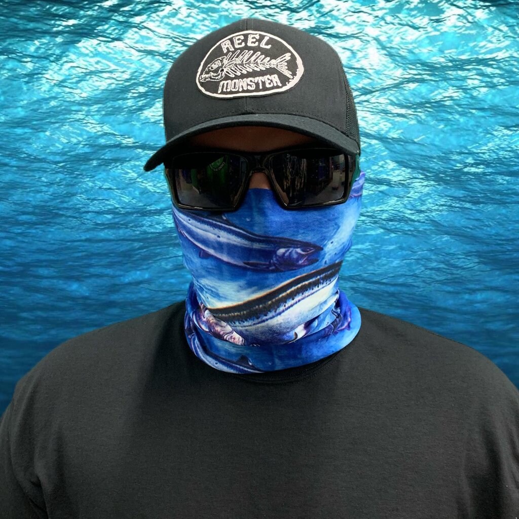 Fish Scales Neck Gaiter Mask Face Fishing Scarf Sun Cover Headwear  Balaclava UPF
