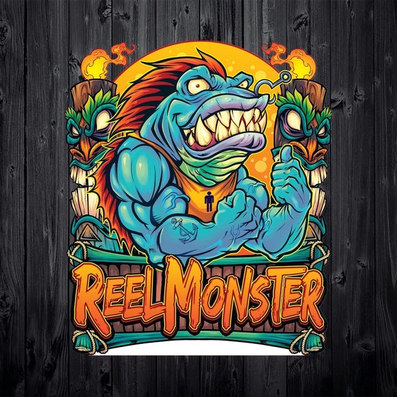 Reel Monster© Angry Tuna Sticker Funny Fishing Gift for Fisherman